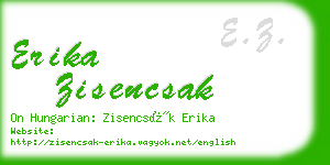 erika zisencsak business card